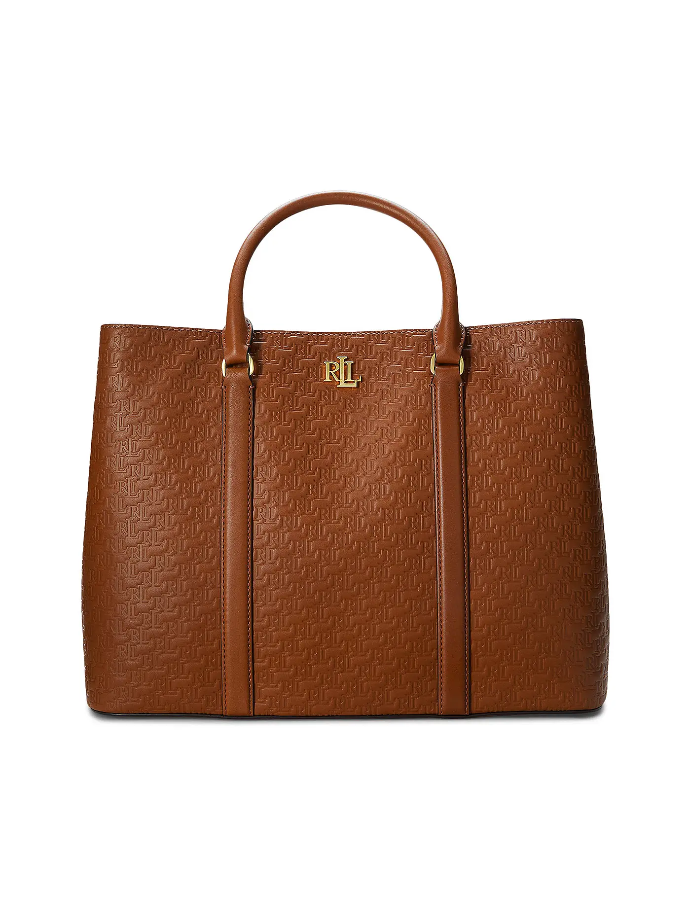 LAUREN RALPH LAUREN | Ledertasche - Henkeltasche MARCY 36 SATCHEL Large | braun
